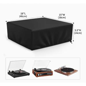 TEMU 1개 턴테이블 커버, 노래방 기계, CD/바이닐 레코드 플레이어 호환 - 조절 가능한 바닥, 방진 기능의 음악 플레이어 커버