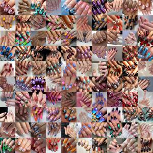 TEMU 랜덤 혼합 색상 네일 스티커 96개, 4가지 스타일 - 스퀘어, 아몬드, 발레 모양 등, 재사용 가능한 인조 손톱, 여성용, 할로윈, 크리스마스, 밸런타인데이, 부활절, 어머니의 날 및 기타 휴일 파티용, 사계절용 패셔너블한 네일 - 여성 전용