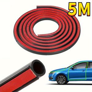 TEMU 16.4피트 블랙 EPDM 고무 자동차 창문 & 후드 씰 스트립 - 소음 차단, 간편한 설치, 모든 차량용 내구성 좋은 방풍 스트립, 추수감사절, 크리스마스, 할로윈, 자동차 창문 씰에 적합