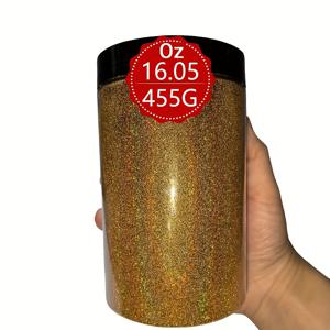 TEMU 16 Oz 레이저 실버/골드 0.2Mm, 1/128In 글리터 대용량 용기, 골드 및 실버 색상으로 제공, 네일 아트, 레진 터치 도구 등에 적합, 축제 프로포즈, 생일 분위기 향상을 위해 땅에 뿌릴 수 있습니다.