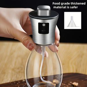 TEMU 6.76 Oz 스테인리스 스틸 푸시 타입 오일 스프레이어 보틀 - 고압 에어프라이어 및 균일한 건강 오일 분배 스프링클러, 베이킹, BBQ 12개월 사용 가능 - 식품 등급 주방 도구, 모던 주방 용품, 내구성 좋은 에어프라이어 추가 장비