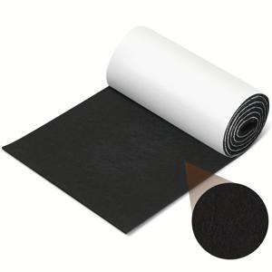 TEMU 대형 롤 헤비듀티 자가 접착 펠트 테이프 - 맞춤 절단 가능한 스트립 롤, 하드우드, 의자 및 벽 커버링용, 접착 백킹 (152.40 X 20.32cm)