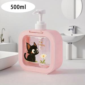 TEMU 전기가 필요 없는 튼튼한 플라스틱으로 만들어진 수동 펌프 디스펜서 병 1개. 비누, 로션 또는 바디워시에 적합한 휴대용 소형 용기입니다.