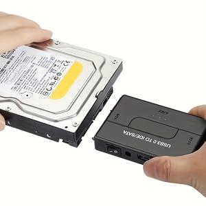 TEMU 하드 드라이브 리더 USB 3.0 & Type C to SATA IDE 어댑터, 내장형 데이터 전송 복구 변환기 키트, 2.5