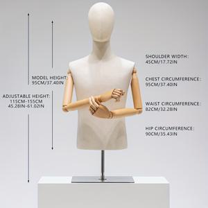 TEMU 1개 남성 의류 매장 창가 마네킹 소품 - 정장 & 포멀웨어 전용, 남성 의류 매장용 하프바디 디스플레이 스탠드. 원단, 공장 직판, 조절 가능한 폴과 유연한 팔 특징