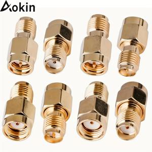 TEMU AOKIN 8개 안테나 어댑터 세트, SMA 수-수 및 SMA 암-암 커넥터, Wifi 동축 연장 케이블용으로 설계됨