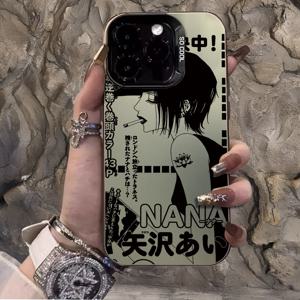 TEMU NANA 애니메이션 폰케이스 | 고급 케이스 | 우아한 디자인 | 황변 방지 및 내구성 | 스크래치 방지 및 낙하 방지 | 17/16/X/XS/XR/11/12/13/14/15/16 Plus/17 Pro Max 시리즈용 | UV 프린팅 폰케이스 | 신상 디자인 도매 폰케이스 | 가족, 사랑하는 사람, 자신, 남자친구, 여자친구에게 선물용으로 적합