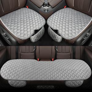 TEMU 3개입, 차량용 시트 쿠션, 플러시 복숭아 모양 스타일, 정교한 디자인, 간편하고 분위기 있는, 짧은 플러시 편안함, 통기성, 스트래핑 없음, 풀 차량 5인승, 등받이 없음, 자동차, MPV, SUV, 트럭, RV에 적합