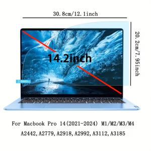 TEMU 맥북 시리즈용 PET 하이드로겔 스크린 보호필름 3개 세트 | 종이 느낌의 터치 | 맥북 에어/프로/프로 맥스 레티나/인텔 i7-i9/M1/M2/M3/M4 (2015-2025) 호환 | 지문 방지 | 울트라 HD | 기포 없는 쉬운 설치 | 스크래치 방지 및 내구성 | 이상적인 스크린 보호 | 완벽한 선물 선택