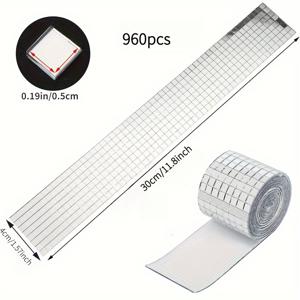 TEMU 디스코 볼 거울 타일 960개, 5mm x 5mm 자가 점착 유리 스티커, 거울 사각형, 거실, 침실, 사무실 및 기숙사를 꾸밀 수 있는 자가 점착 장식 스티커