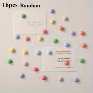 TEMU 16개 별 모양 냉장고 자석 세트, 냉장고와 화이트보드용 원형 수지 메시지 보드 스티커, 주방 및 사무실 장식용 귀여운 미니 클립, 재미있는 사진 전시용 액세서리