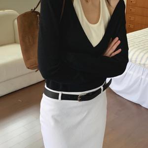 TEMU 한국 스타일 시크 가을/겨울 신상 한국풍 투피스 홀터넥 라이너 니트 탑