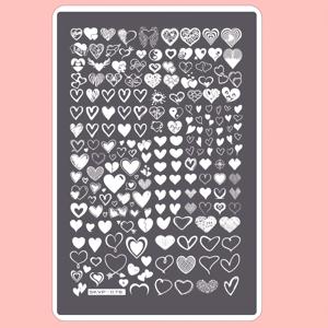 TEMU 078 네일 및 크리스마스 네일 템플릿 호환 | 스테인리스 스틸 플레이트로 빠른 프로토타입 제작을 위한 투명 네일 프린팅 플레이트, 네일 아트 디자인, 네일샵 또는 사용을 위한 리본 & 겨울 패턴 - 내구성 있는 전사 몰드