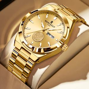 TEMU 골든 기계식 손목시계 | 2025년 신형 자동 , 남녀공용 패션 이지 다용도 비즈니스 시계, 다양한 축제 및 크리스마스 선물로 이상적