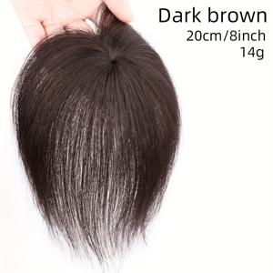 TEMU 여성용 빅렛, 머리 위의 모발 이염 커버용, 짧은 머리, 남녀 공용, 흰머리 커버, 푹신함, 심리스, 모발 볼륨 증가, 실제 인모