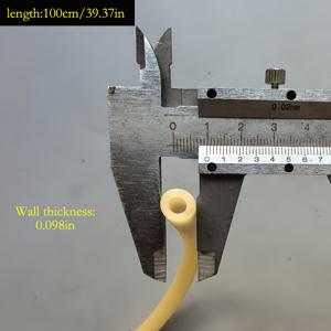 TEMU 고품질 노란색 라텍스 튜빙, 산업용 고무 호스, 외경 10mm & 내경 5mm, 유연한 튜빙, 산업용 소재, 고무 튜브, 탄성 튜빙, 실험실 기술자, 화학물질 취급자용