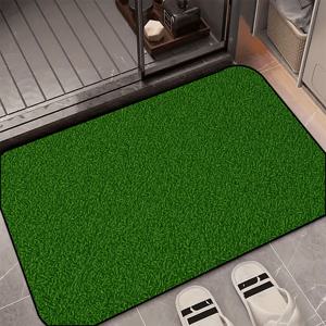 TEMU 녹색 잔디 질감 배경 현관 매트 1개, 홈 데코, 편안하고 가벼움, 현관 카펫, 세탁 가능, 거실, 침실, 주방, 사무실, 빈티지 농가 스타일, 실내외 현관 매트, 방 장식, 홈 선물