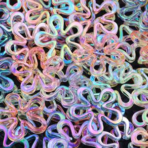 TEMU 43mm 혼합 색상 대형 복숭아꽃 모양 아크릴 루스 비즈 장식 비즈, 수제 뜨개질 주얼리 헤어 장식/신발 장식/의류/비즈 펜 장식 재료로 적합