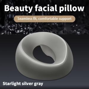 TEMU 스파 미용실용 부드러운 O자형 얼굴 베개, 앞으로 누워 자는 데 디자인, 성인 얼굴 관리를 위한 다기능 릴렉싱 베개