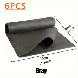 TEMU 6개/10개/20개 매직 천 유리 클리너 물방울 없는 무지수지 청소용품 극세사 헝겊 빠른 청소 타월 수세미 패드