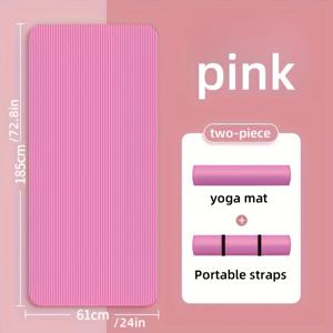 TEMU 남녀 모두에게 적합한 두꺼운 미끄럼 방지 요가 매트. 운동 중 충격 흡수 및 방음 기능으로 디자인되었습니다. 실내 사용, 헬스장 운동, 모든 유형의 요가, 및 바닥 운동에 이상적입니다. 내구성이 뛰어나고 편안합니다.