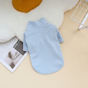 TEMU 가을 겨울 애완견용 솔리드 컬러 따뜻한 풀오버 베이스 레이어 스웨트셔츠, 심플한 다용도 양면 두꺼운 하이넥