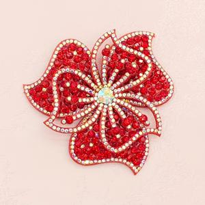 TEMU 새로운 스타일의 핫픽스 라인스톤과 스팽글이 장식된 여섯 꽃잎 꽃, 신발, 모자, 의류 액세서리 장식용 DIY 패치