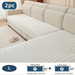 TEMU 모던 플란넬 소파 쿠션 2개 세트, 가을 겨울용 따뜻한 소파 커버, 반려동물 친화적, 가구 보호 커버, 모든 소파에 적합, 기계 세탁 및 손세탁 가능, 거실, 침실, 사무실용
