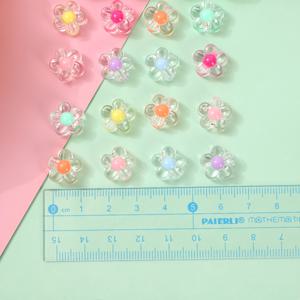 TEMU 아크릴 투명 매화 구슬 80개 세트, 12.5mm 주얼리 비즈, 투명 및 다양한 색상 혼합 마카롱 색상, DIY 팔찌, 귀걸이, 목걸이 만들기 키트용, 수공예품 장식용, 완벽한 크리스마스 및 부활절 선물, 귀여운 꽃 줄 구슬, 주얼리 액세서리용 루즈 비즈