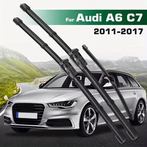 TEMU LHD 전면 및 후면 와이퍼 블레이드 세트 - 아우디 A6 C7 2011 - 2017 윈드실드 윈드스크린 창문 비 브러쉬 26