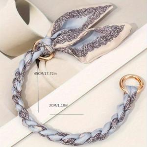 TEMU 1개 직조 스카프 폰 랜야드, 손목 스트랩 짧은 폰 케이스 스트랩, 분실 방지 장식 금속 클립, 카드리스 가방 걸이 체인