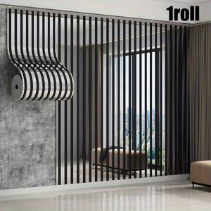 TEMU 1롤/2롤, 118.1인치 X 15.74인치, 대형 롤 자체 접착 그리드 벽지, 고급 럭셔리 핫 스탬핑 및 실버 스탬핑 공정, 반사 텍스처, 떼어내어 붙이는 방식, 비닐 소재, 적합, 제거 가능