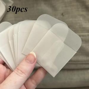 TEMU 30개 투명 미니 봉투 - 반지, 목걸이, 귀걸이, 씨앗 보관 및 동전 보호용 자체 밀봉 종이 봉투 | 투명 포장 | 자체 밀봉 봉투
