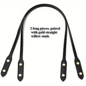 TEMU 2개 세트 합성가죽 교체용 숄더 스트랩 - DIY 가방 수리 및 지갑 제작용, 직선 리벳 디자인, 13가지 색상 (쉐이드 변형), 토트백, 메신저백, 지갑 가방 호환 - 내구성 가죽 스트랩