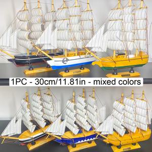 TEMU 수제 목재 & 플라스틱 해양 범선 모형 - 미니어처 어선 레플리카, 리얼리스틱 항해 공예 / 사무실 장식, 크리스마스, 생일, 아버지/어머니의 날 선물용 (다색)