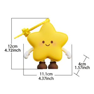 TEMU 소프트 실리콘 별 디자인의 미니 지갑 (보관용)