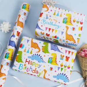 TEMU 생일 선물 포장지 롤 - 화려한 패턴의 컬러풀 선물지, 생일, 파티, 휴일 선물 장식에 완벽, 롤 형태로 배송