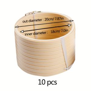 TEMU 플라스틱 수 자수틀 10개입 팩 - 가볍고 휴대가 간편한 붕대 스타일 프레임형 링, 바느질, DIY 십자수, 자수용