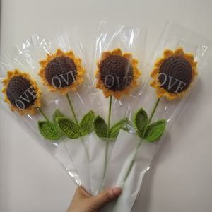 TEMU 4개 인조 꽃 가방 직조, 코바늘 꽃 부케, 웨딩 파티 장식, 선생님 추수감사절 선물, 선생님 졸업 선물, 스승의 날, 어버이날, 발렌타인데이 선물, 홈 데코, 여름 방 장식