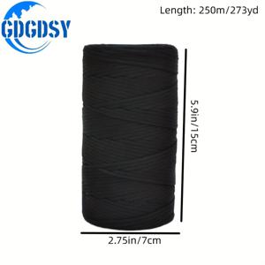 TEMU 3mm 폴리에스터 꼰 마크라메 끈 - 273야드, DIY 공예, 코바늘 가방, 벽걸이 장식 등에 이상적 - 핸드백, 쇼핑백, 태양 모자, 신발, 장식 프로젝트용 원사