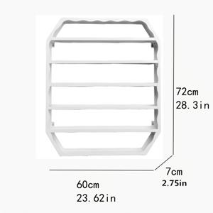 TEMU 금속 네일 폴리ッシュ 벽걸이, 파우더 코팅 마감, 가벼운, 화장품 및 네일 폴리쉬를 위한 벽걸이 디스플레이 케이스, 쉽게 정리하고 세련된 디스플레이를 위한 특별한 기능, 네일 아트 보관 | 우아한 네일 아트 | 세련된 금속 랙, 네일 아트 장식