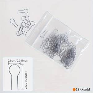 TEMU 고품질 고온 텅스텐 와이어 걸이 후크 50개 세트 (조절 가능한 잠금 링 포함) - 세라믹 주얼리, 도자기 반지, 전조기 굽기 프로젝트에 적합 | 전문가용 품질, 재사용 가능