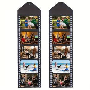 TEMU 1/2개 접이식 빈티지 사진액자 - 5인치, 6인치, 7인치 사진용 3단 카드 슬롯 포함, 가벼운 벽걸이 아트, 홈 & 오피스 장식, 러스틱 테이블탑 디스플레이, 생일 & 크리스마스 선물 추천