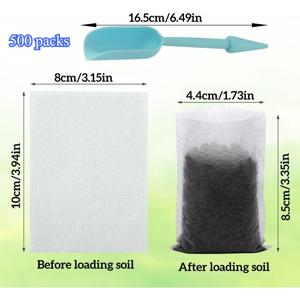 TEMU 500개 부직포 재배 가방, 식물 재배용, 야채, 꽃, 과일, 나무의 모종 재배에 적합한 가정 정원 가꾸기