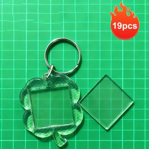 TEMU 9/11/19개 아크릴 사진액자 키체인 - DIY 투명 사진홀더 스냅 잠금, 내구성 있는 미니 사진액자 (이름표/명함용), 의사, 학생, 간호사를 위한 귀여운/우아한/사무용