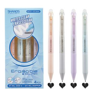 TEMU 지우개 팁이 있는 지워지는 클릭 젤펜 4개 세트, 0.5mm 빠른 건조 블랙/블루 수정펜, 열에 지워지는 젤펜, 학생, 사무실, 서명, 휴일 파티 선물용