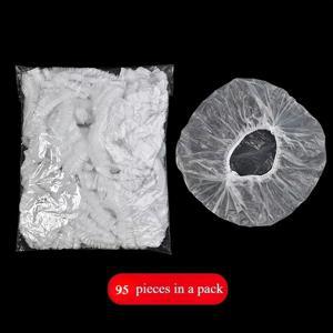 TEMU 95개입 가정용 헤어 샤워 캡, 탄력 있는 끈 조임 기능, 찢어짐 방지, 방진 기능, 목욕 시 헤어 마스크를 바르고 그대로 두기 위한 캡