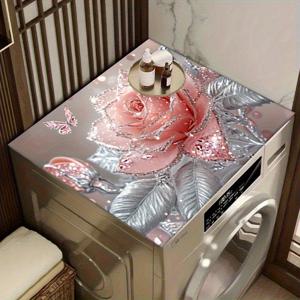 TEMU [인기 상품] 1개 핑크 장미 패턴 빨래, 흡수성, 다용도 고무 세탁기 & 주방 가전, 전자레인지 & 스토브, 커피 머신, 주방 용품, 스토브 상판 커버, 식기 건조