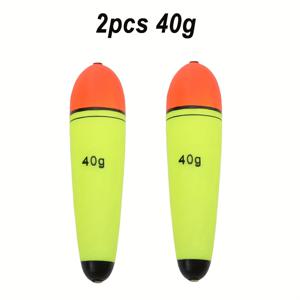 TEMU 2개 세트 수직 플로팅 낚시 부유체, EVA 낚시 부유체, 장거리 캐스팅에 적합, 수력 발전소 및 연못 사용, 무게 10//40/50G