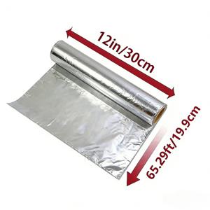 TEMU 4.9/9.9/19.9M 대용량 알루미늄 호일 롤 - 휴대용, 고온 저항 식품 포장지, 그릴, 베이킹, 피크닉 및 주방 사용에 적합, 식품 포장지 | 휴대용 | 내구성 좋은 포장지